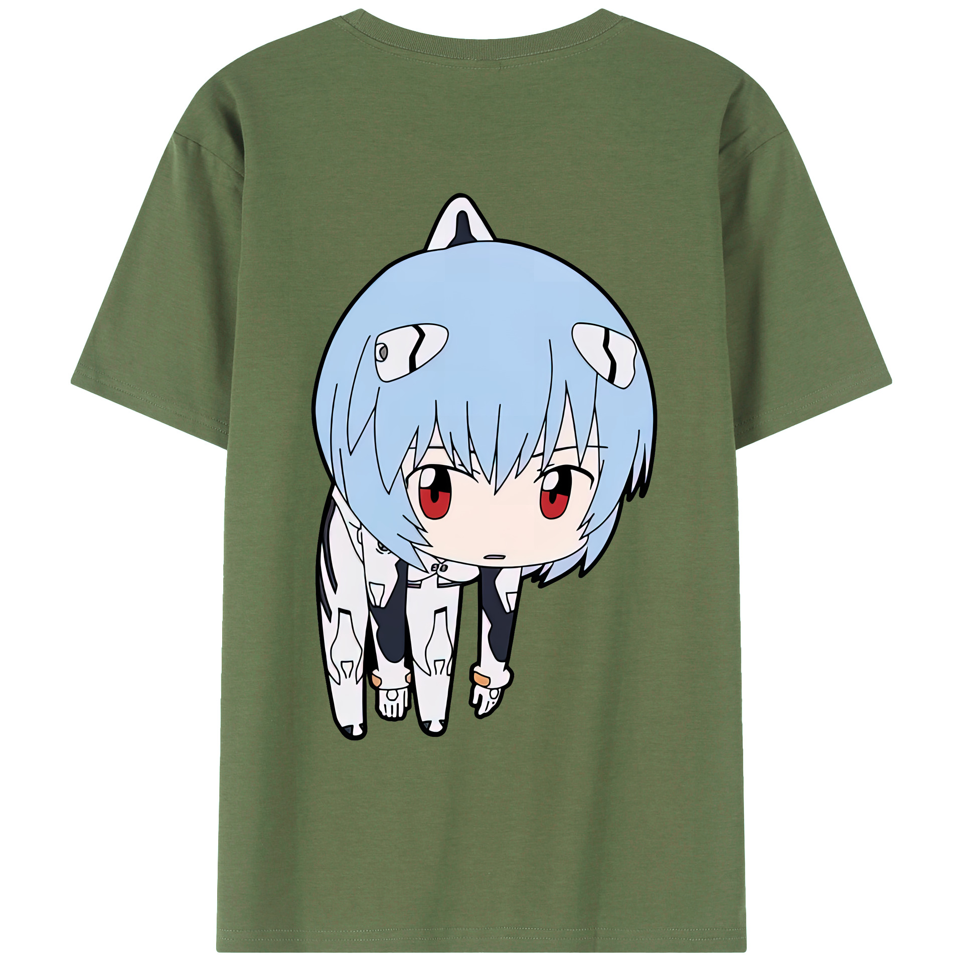 （画像用） EVA 新世紀エヴァンゲリオン 綿100％ メンズ半袖Tシャツ（バックプリント） 通気性